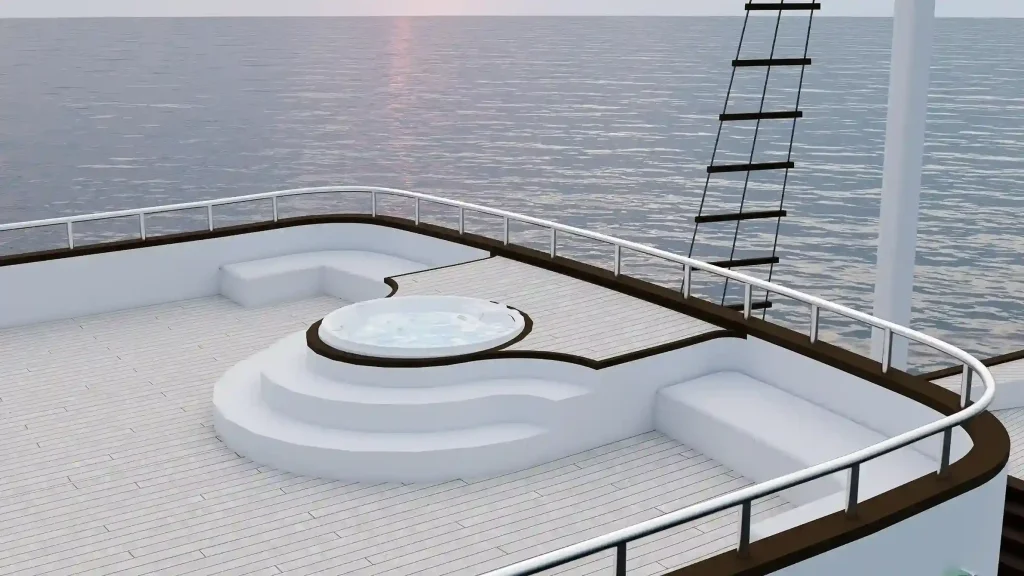 Lasha Cruise Phinisi Sundeck Area | Komodo Luxury