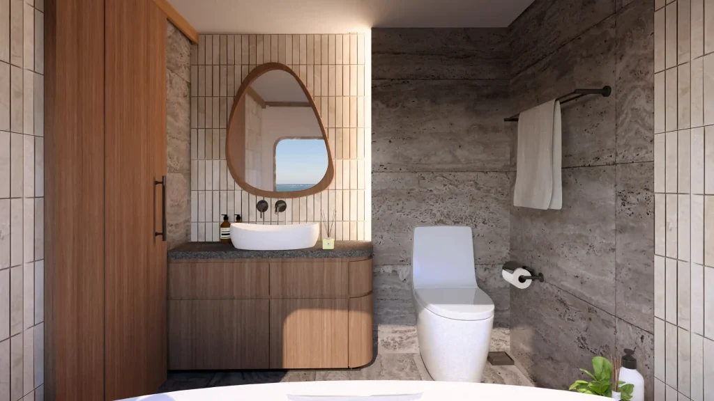 Sukha Sail 2 Phinisi Boat Charter | Elang Cabin Bathroom Sukha Sail 2 | Komodo Luxury