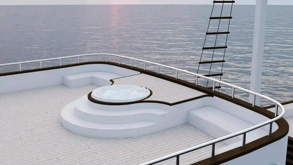 Lasha Cruise Phinisi Sundeck Area | Komodo Luxury