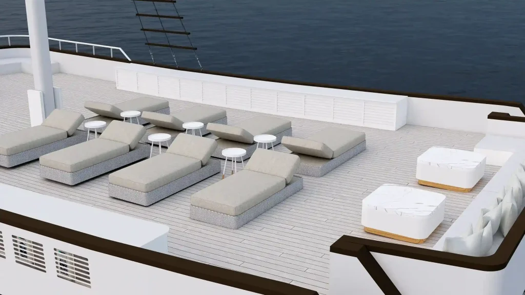 Lasha Cruise Phinisi Sundeck Area | Komodo Luxury